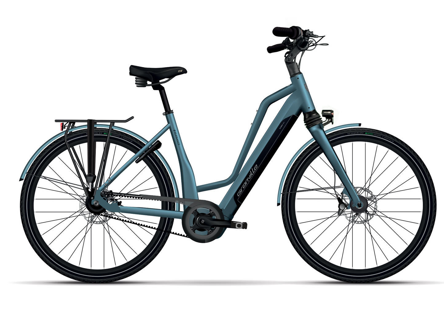 Granville E-ELEGANCE NEX BELT 625Wh Unisex E-Bike in Mattblau – elegantes und leistungsstarkes Elektrofahrrad mit Riemenantrieb